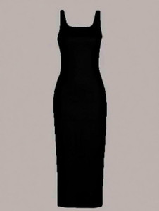 TUSI Women Bodycon Black Knee Length Dress