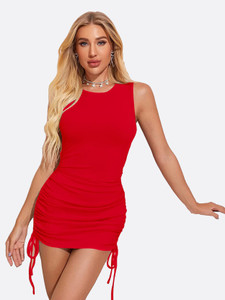 london belly Women Bodycon Red Mini/Short Dress