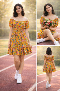 FIORAA Women A-line Multicolor Knee Length Dress