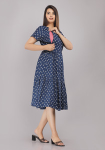 amaya creative center Women Gathered Blue Dress