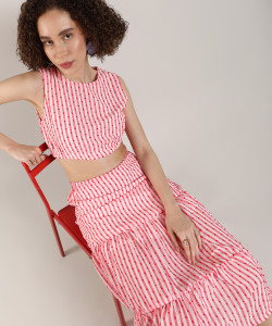 CAMPUS SUTRA Women Two Piece Dress Multicolor Maxi/Full Length Dress