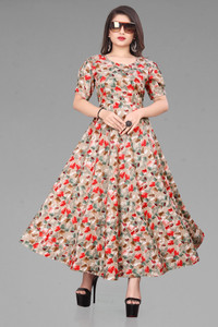 EDISHNAL Women Maxi Multicolor Full Length Dress