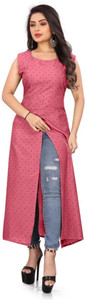 Modli 20 Fashion Women A-line Pink Maxi/Full Length Dress