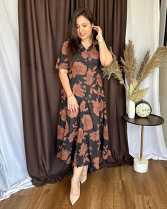 Sylphic Women A-line Blue Midi/Calf Length Dress