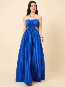 AAYU Women Maxi Blue Full Length Dress