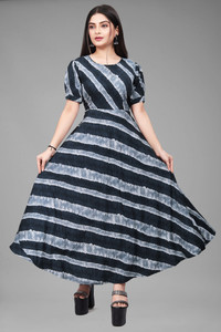 LEZLY Women Maxi Blue Full Length Dress