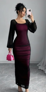 Siren Knitt Women Bodycon Maroon Maxi/Full Length Dress