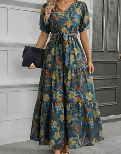 amorluxe Women Maxi Multicolor Full Length Dress
