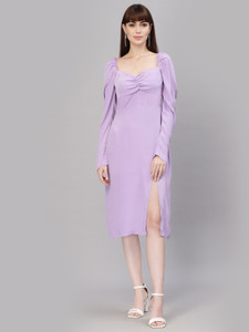 AAYU Women A-line Multicolor Knee Length Dress