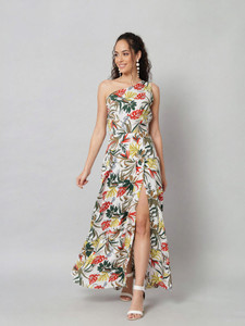 Emeros Women Fit and Flare Multicolor Maxi/Full Length Dress