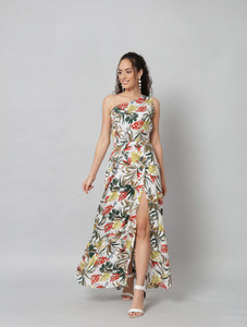 Emeros Women Fit and Flare Multicolor Maxi/Full Length Dress