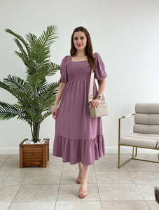 Honky Tonky Women Fit and Flare Purple Midi/Calf Length Dress