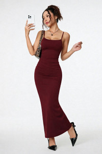 FabVerse Women Bodycon Purple Maxi/Full Length Dress