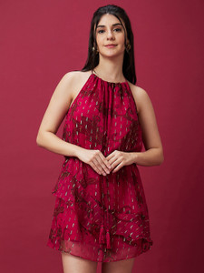 Globus Women A-line Pink Mini/Short Dress