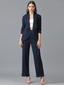 KOTTY 2 Pc Coat Set (Blazer&Pant) Solid Women Suit