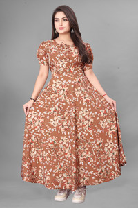 Qena Women Maxi Multicolor Full Length Dress