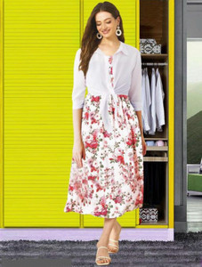 KIRMANI Girls Maxi/Full Length Festive/Wedding Dress