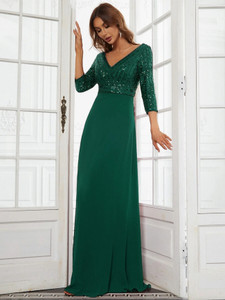 Ghateshvar Women Maxi Green Full Length Dress