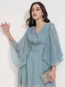 Tokyo Talkies Women Fit and Flare Blue Mini/Short Dress