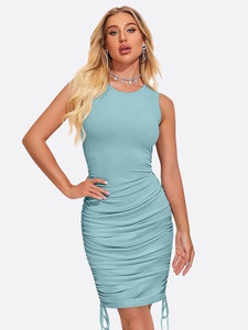 london belly Women Bodycon Light Green Mini/Short Dress