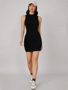Neu Look Women Bodycon Black Mini/Short Dress