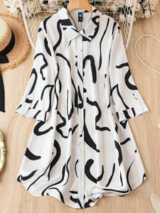 Sheetal Associates Women Shirt White, Black Mini/Short Dress