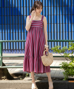 MANOJAVA Women Fit and Flare Purple Midi/Calf Length Dress