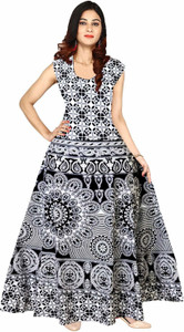 Rangun Women Maxi Black Full Length Dress