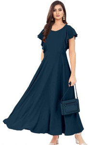 लादिक वे महिलाओँ  के लिए गहरा नीला ड्रेस