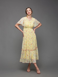 Miss Chase Women Wrap Multicolor Midi/Calf Length Dress