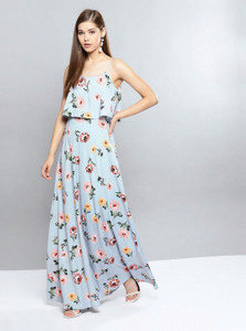 HARPA Women Maxi Grey Full Length Dress