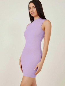 Western Darji Women Bodycon Purple Above Knee/Mid Thigh Length Dress