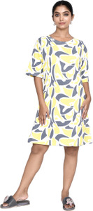 RAPL BHARAT Women A-line Grey Knee Length Dress