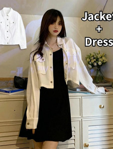 kaley fashion Women A-line Black, White Mini/Short Dress