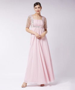 Miss Chase Women A-line Pink Maxi/Full Length Dress