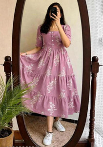 AMMIY LONDON Women Fit and Flare Pink Midi/Calf Length Dress