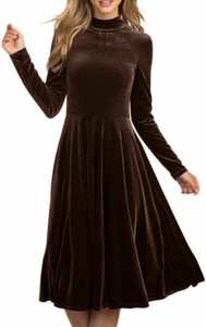 WestCHIC Women A-line Brown Dress