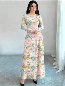 NILKAMTHENTERPRISE Women A-line Multicolor Maxi/Full Length Dress