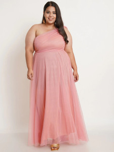 U&F Women Maxi Pink Full Length Dress