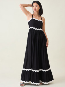 AAYU Women Maxi Black Full Length Dress