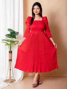 SS Fashion Women Gown Red Maxi/Full Length Dress