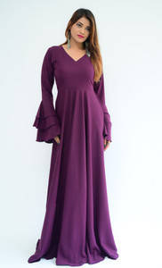 diyaz Women Maxi Purple Full Length Dress