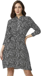 KILLER Women Shift Black Midi/Calf Length Dress