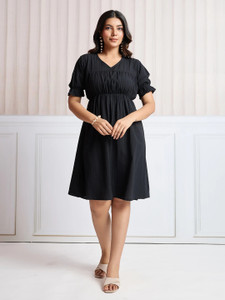 Clothing Closet Women Fit and Flare Green Mini/Short Dress