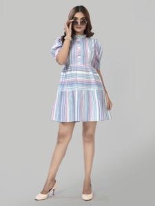 HEMANG FASHION Women Wrap Multicolor Above Knee/Mid Thigh Length Dress
