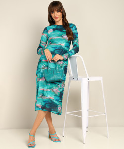 FashFun Women Bodycon Multicolor Midi/Calf Length Dress