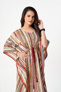 Kalasia Women Kaftan Multicolor Knee Length Dress