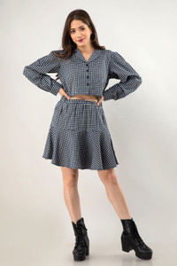 Fiorenza Women Two Piece Dress Black Above Knee/Mid Thigh Length Dress
