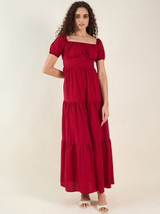 AAYU Women Red Maxi Dress - Image 6
