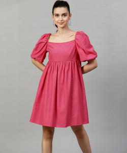 STREET9 Women Peplum Multicolor Knee Length Dress